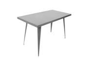 Lumisource Austin Dining Table 59 X 32 In Matte Grey