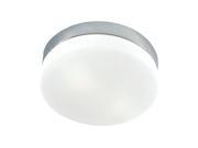 Cornerstone 1 Light Flush Mount In Satin Nickel And White Glass 7821FM 22 LED