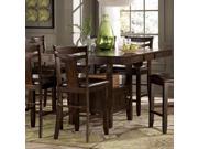 Homelegance Broome Counter Height Table w Storage Base in Dark Brown