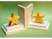 One World Pastel Yellow Star Bookends