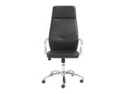 Euro Style Napoleon Collection Napoleon High Back Office Chair in Black Chrome