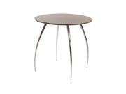 Eurostyle Bistro 30 Inch Round Dining Table in Wenge w Chromed Legs