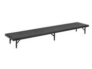National Public Seating Tapered Riser w Carpet 16 Inch H Tapered Risers in Gray