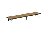 National Public Seating Riser Straight w Hardboard 16 Inch H Risers in Brown