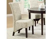 Monarch Specialties I 1790FR Vintage French Look Fabric 40 Inch Parson Chair [Set of 2]