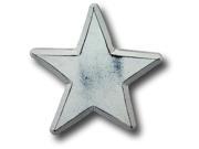 One World Distressed Star White Wooden Drawer Pulls [Set of 2]