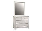 Bolton Wakefield 4 Drawer Dresser and Mirror Set In White
