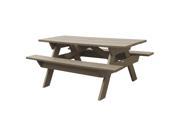 Eagle One 6 Ft All Greenwood Picnic Table In Driftwood