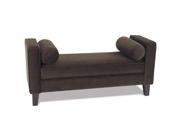 Office Star Avenue Six Curves Bench in Chocolate Velvet