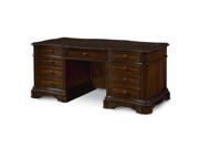 Legacy Pemberleigh Executive Desk In Brandy With Burnished Edges