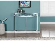 Monarch Specialties White Metal Hall Console Accent Table I 2112