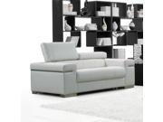 J M Furniture Soho Loveseat in White Leather