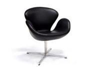 Fine Mod Imports Swan Chair in Red Leather