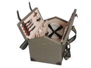 Picnic and Beyond Wooden Picnic Basket For 4