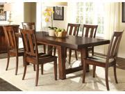 Liberty Furniture Tahoe 7 Piece Trestle Table Set in Mahogany Stain Finish