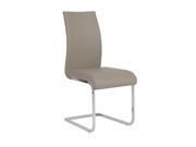 Eurostyle Epifania Side Chair in Taupe Chrome [Set of 4]