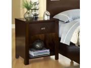 Modus Riva One Drawer Nightstand in Chocolate Brown