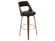 Lumisource Cecina Barstool In Walnut And Brown
