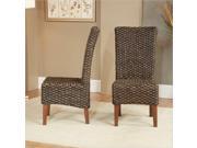 Modus Meadow Wicker Dining Chair in Brick Brown Set of 2 [Set of 2]