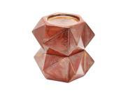 Large Ceramic Star Candle Holders Russett. Set Of 2