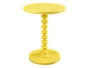 Powell Yellow Round Spindle Table