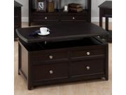 Jofran Corranado Lift Top Cocktail Table w 2 Drawers Casters