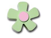 One World Pastel Daisy Green Wooden Drawer Pulls [Set of 2]