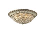 Elk Lighting Andalusia Collection 8 Light Flush Mount In Aged Silver 11695 8
