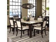 Standard Furniture Gateway White 7 Piece Dining Room Set in Dark Chicory Brown