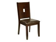 Alpine Lakeport Side Chair With Faux Leather Cushion [Set of 2]
