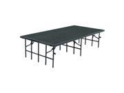 National Public Seating Portable Stage w Carpet 36 Inch W x 96 Inch L x 24 Inch H Portable Stages in Black