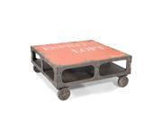 Moes Home Loft Square Coffee Table in Orange