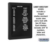 Salsbury Industries Lobby Directory Black