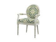 Powell White and Teal Ghost Chair