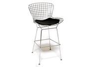 Fine Mod Imports Wire Bar Height Chair in Black [Set of 2]