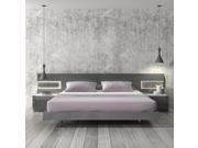 J M Furniture Braga 3 Piece Platform Bedroom Set in Grey Lacquer