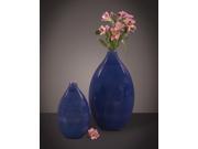 Howard Elliott 34052 Cobalt Blue Glaze Ceramic Vases Set of 2