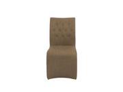 Euro Style Zad Collection Zad Side Chair in Mocha [Set of 2]
