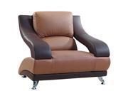 Global Furniture USA 982 Bonded Leather Chair in Brown Dark Brown
