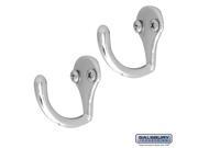 Salsbury Industries Wall Hooks Set of two 2 for 12 Inch Wide and 15 Inch Wide Wood Cubbies Silver