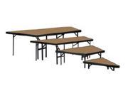 National Public Seating 36 Inch Wide 4 Level Stage Pie w Hardboard Surface