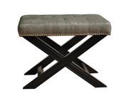 Crestview Fifth Ave Textured Silver Nail head Stool