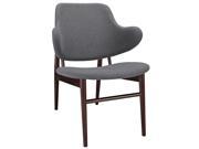 Cherish Wood Lounge Chair in Dark Gray