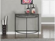 Monarch Specialties Charcoal Grey Metal Hall Console Accent Table I 2111