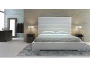 Modloft Prince 5 Piece Leather Platform Bedroom Set in White