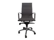 Moes Home Omega Office Chair High Back Grey [Set of 2]