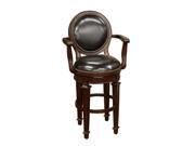 American Heritage Barstow Bar Stool in Espresso w Toast Leather