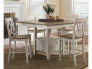 Liberty Furniture Al Fresco Opt 5 Piece Gathering Table Set in Driftwood and Sand Finish