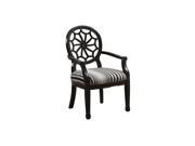 Powell Black with Black Striped Spider Back Chair