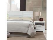 Standard Furniture Action 2 Piece Headboard Bedroom Set in White
